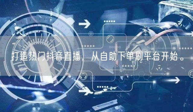 打造热门抖音直播,从自助下单刷平台开始。