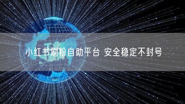 小红书刷粉自助平台 安全稳定不封号