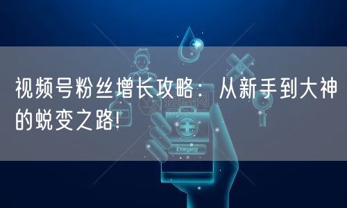 视频号粉丝增长攻略：从新手到大神的蜕变之路!